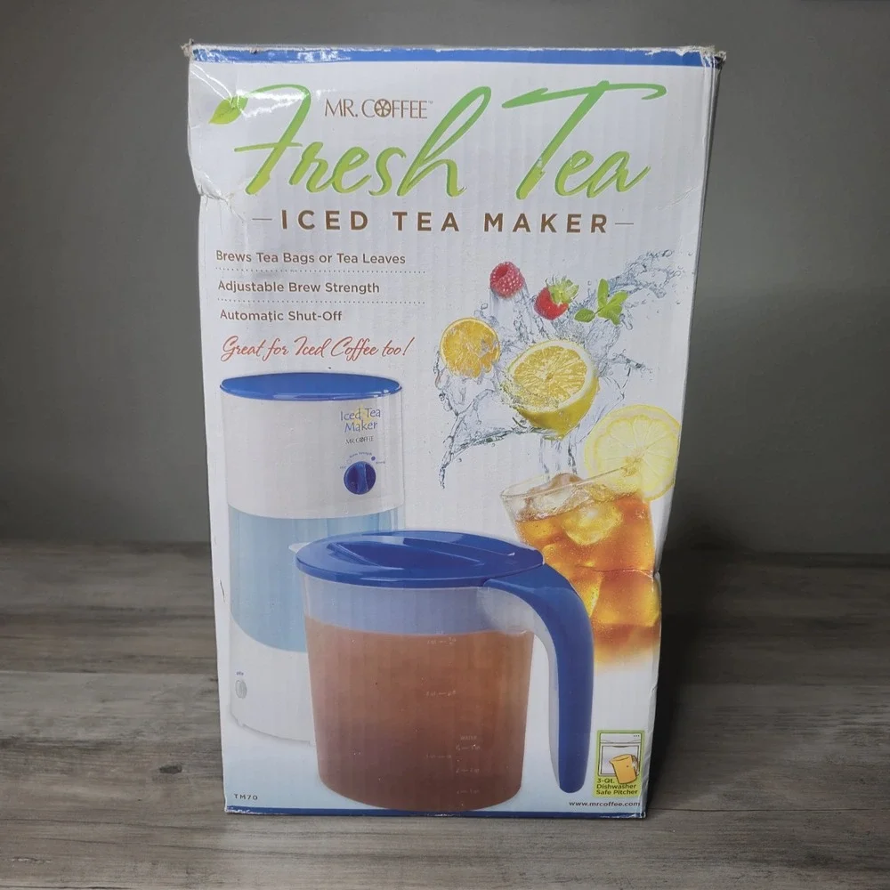 Mr Coffee Fresh Iced Tea / Iced Coffee Maker 3 Qt Pitcher TM70 New Open Ugly Box